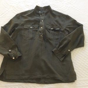 Polo Ralph Lauren Green 100% Silk Top